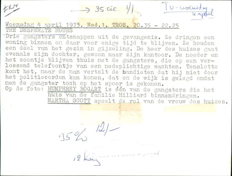 Humphrey Bogart and Martha Scott - Vintage Photograph