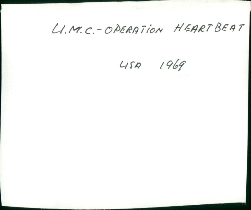 U.M.C. - Operation Heartbeat - Vintage Photograph