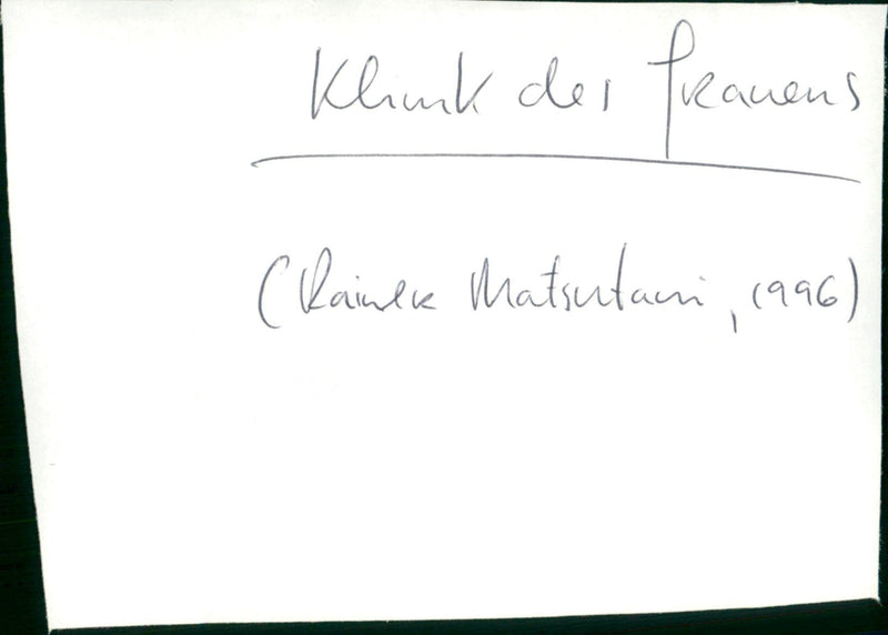 Klinik des Grauens - Vintage Photograph