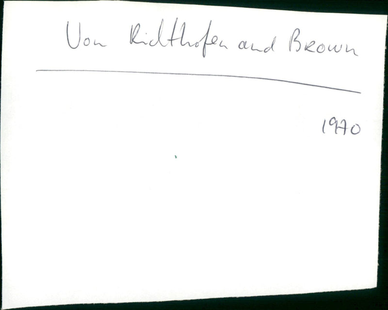 Von Richthofen and Brown - Vintage Photograph