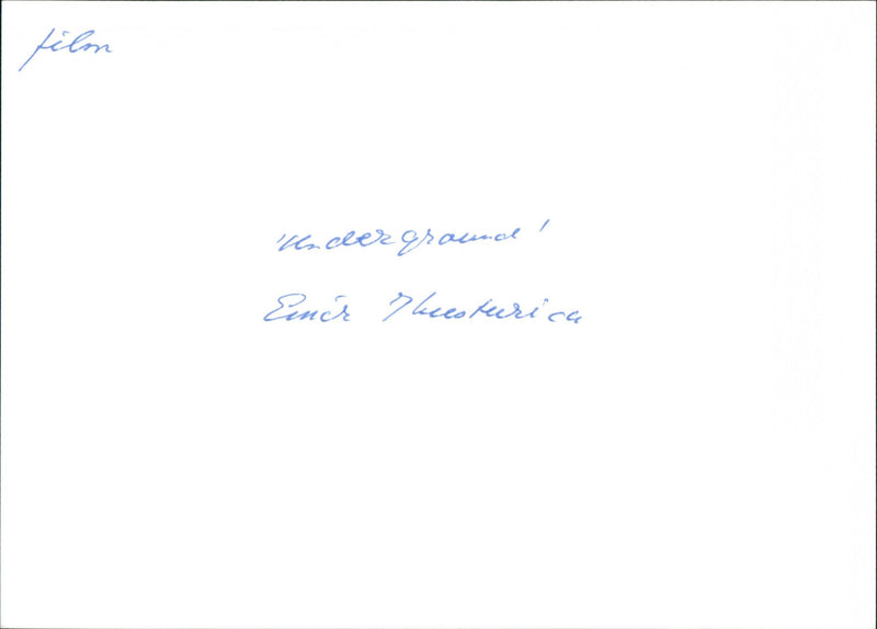 Underground - Vintage Photograph