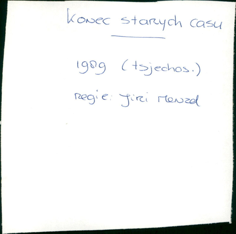 Konec starých časů - Vintage Photograph