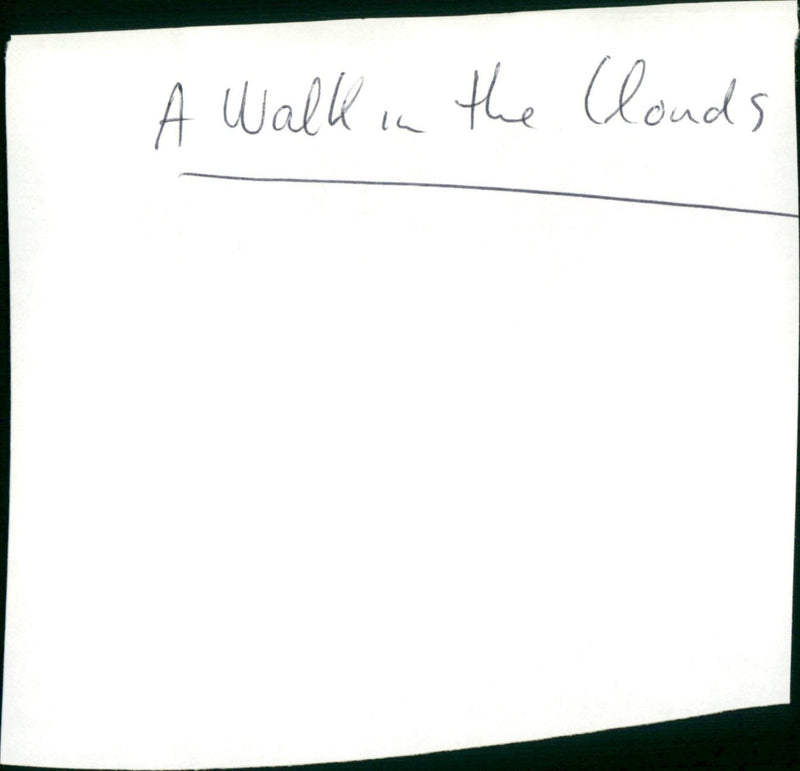 A Walk in the Clouds - Vintage Photograph