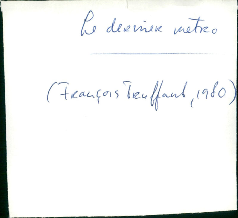 Le Dernier Métro - Vintage Photograph