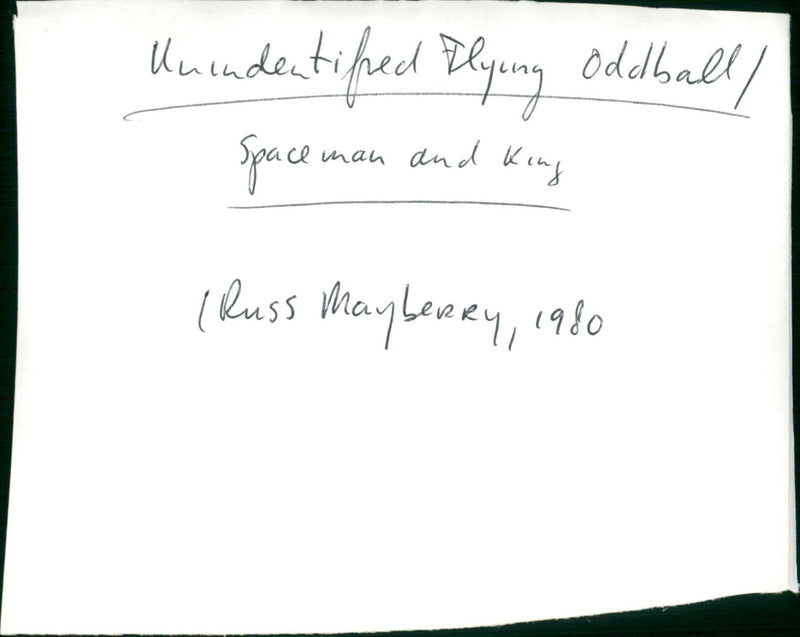 Unidentified Flying Oddball/Spaceman and King Arthur - Vintage Photograph