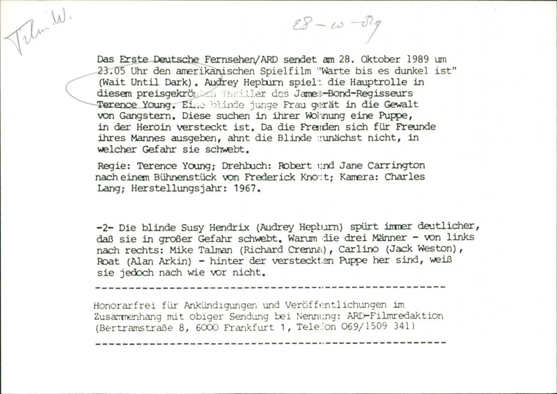 Wait Until Dark - Vintage Photograph