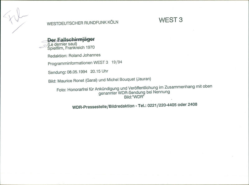 Maurice Ronet and Michel Bouquet - Le dernier saut - Vintage Photograph