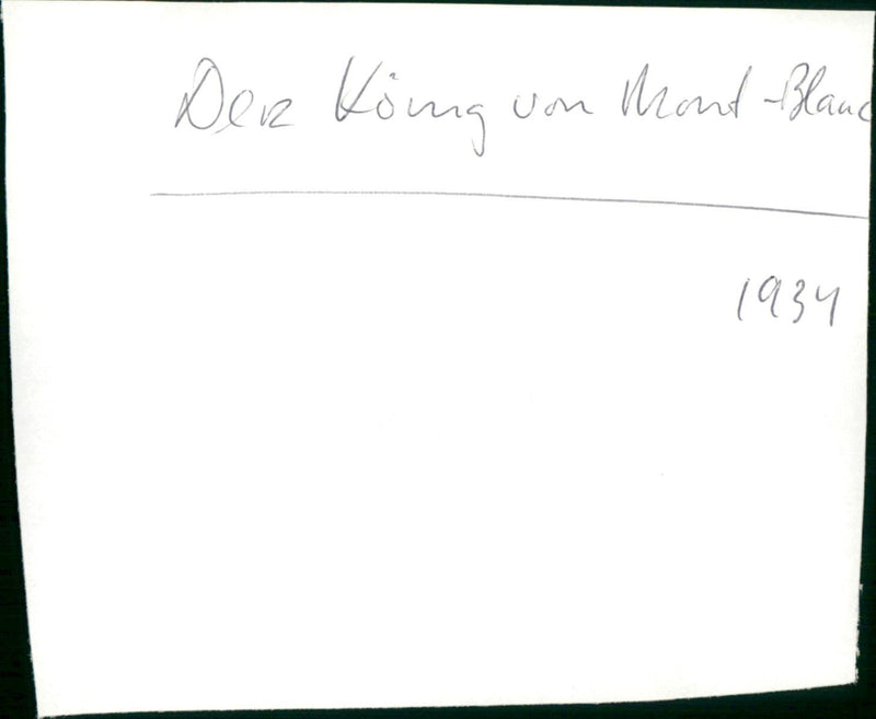 Der König vom Mont-Blanc - Vintage Photograph