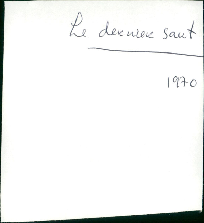 Le dernier saut - Vintage Photograph