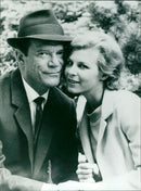 Eddie Constantine and Perrette Pradier - Des frissons partout - Vintage Photograph