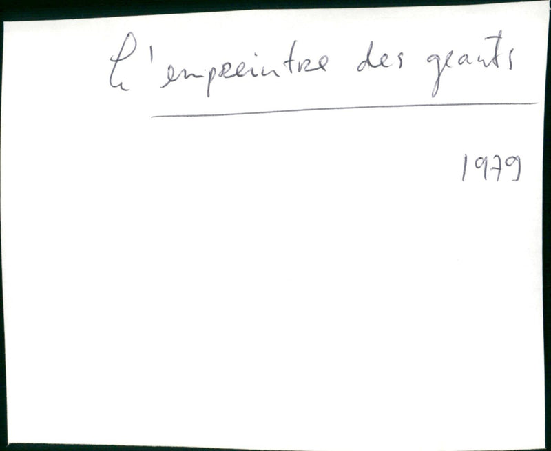 L'Empreinte des géants - Vintage Photograph