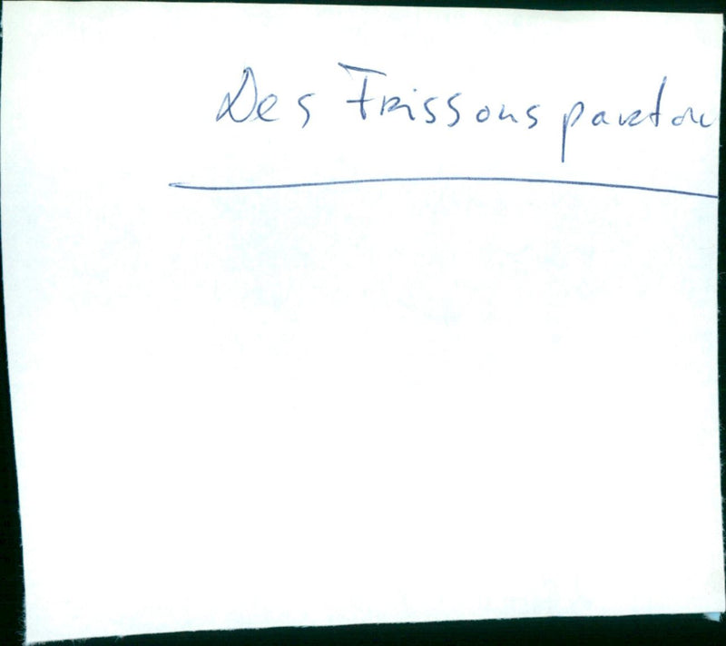 Des frissons partout - Vintage Photograph