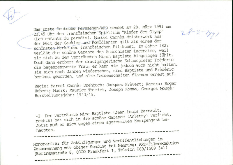 Les enfants du paradis - Vintage Photograph