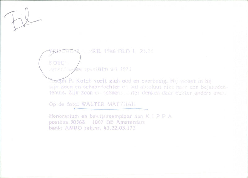 Kotch - Vintage Photograph