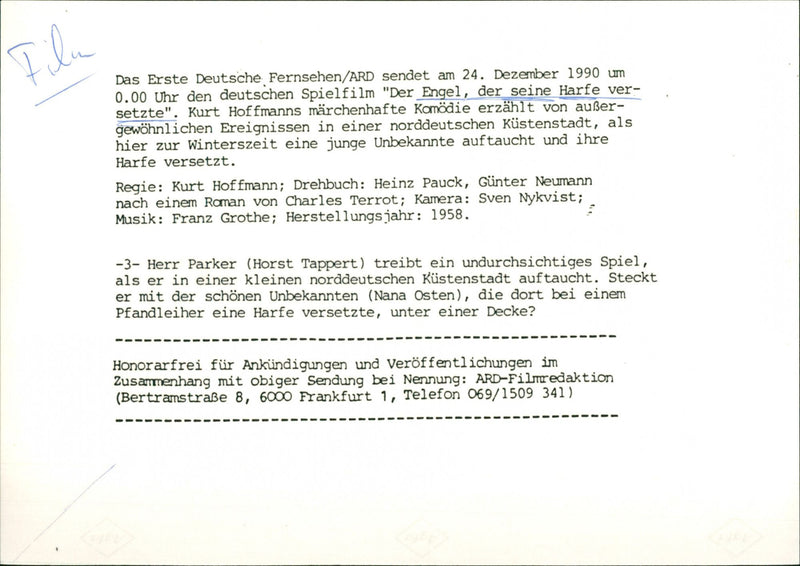 Der Engel, der seine Harfe versetzte - Vintage Photograph