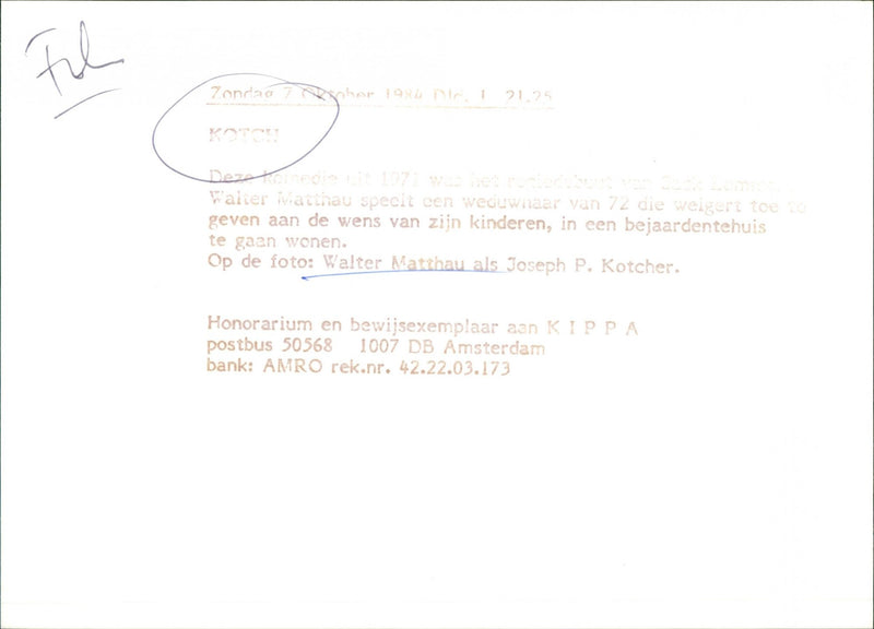 Kotch - Vintage Photograph