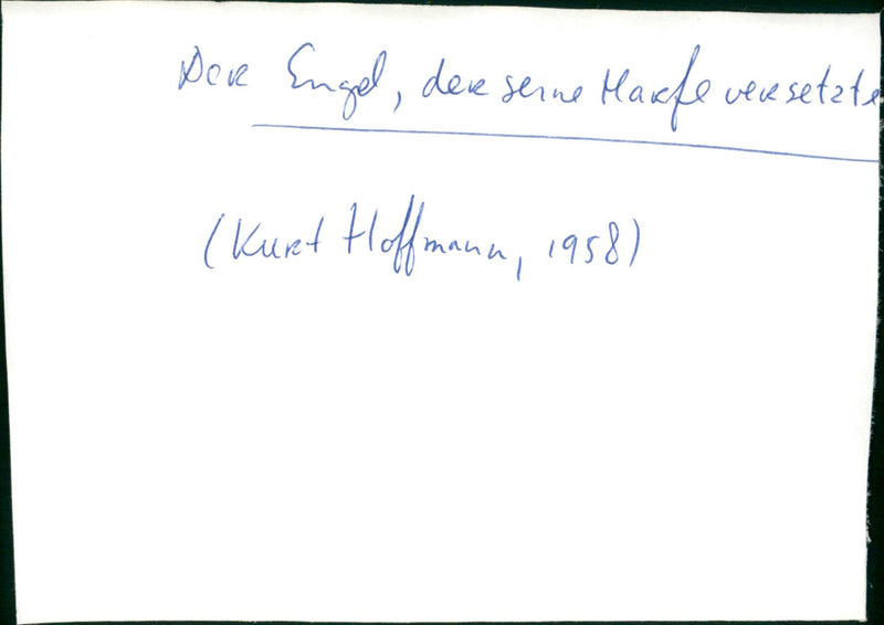 Der Engel, der seine Harfe versetzte - Vintage Photograph