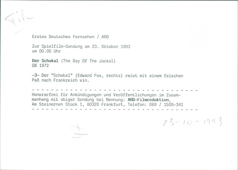 The Day of the Jackal - Vintage Photograph