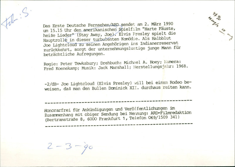 Stay Away, Joe - Vintage Photograph