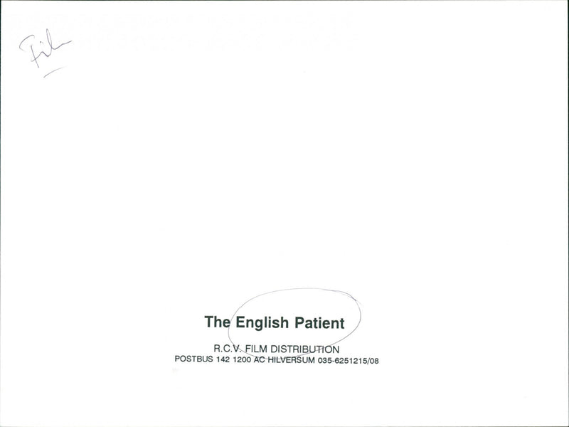 The English Patient - Vintage Photograph