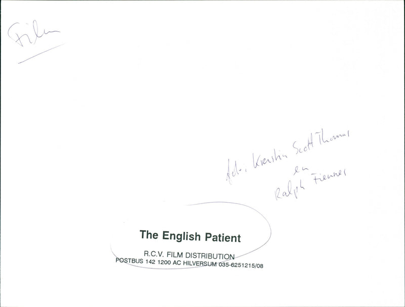 The English Patient - Vintage Photograph