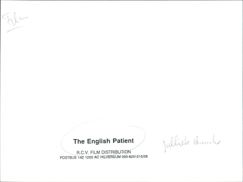 The English Patient - Vintage Photograph