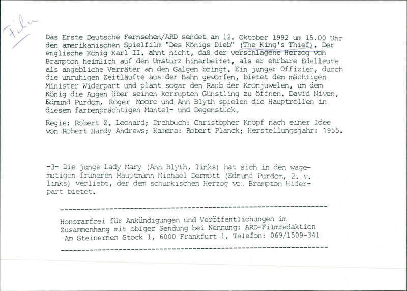 The King's Thief - Vintage Photograph