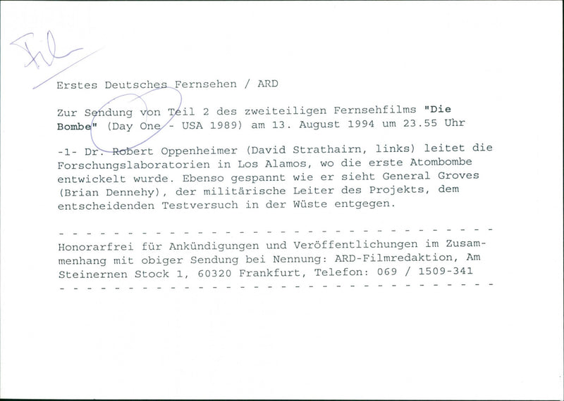 David Strathairn and Brian Dennehy - Vintage Photograph