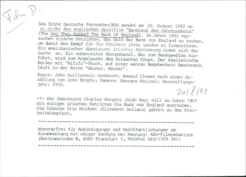 Elizabeth Sellars and Aldo Ray - Vintage Photograph