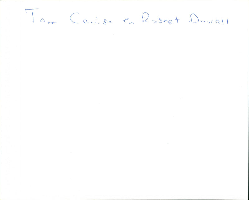 Tom Cruise and Robert Duvall - Vintage Photograph