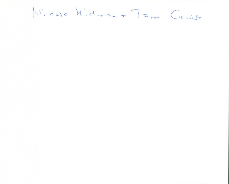 Nicole Kidman and Tom Cruise - Vintage Photograph