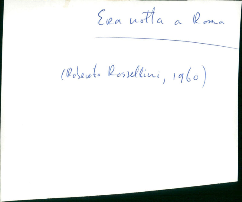 Era notte a Roma - Vintage Photograph