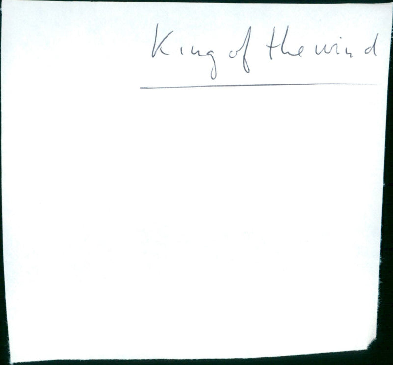 King of the Wind - Vintage Photograph