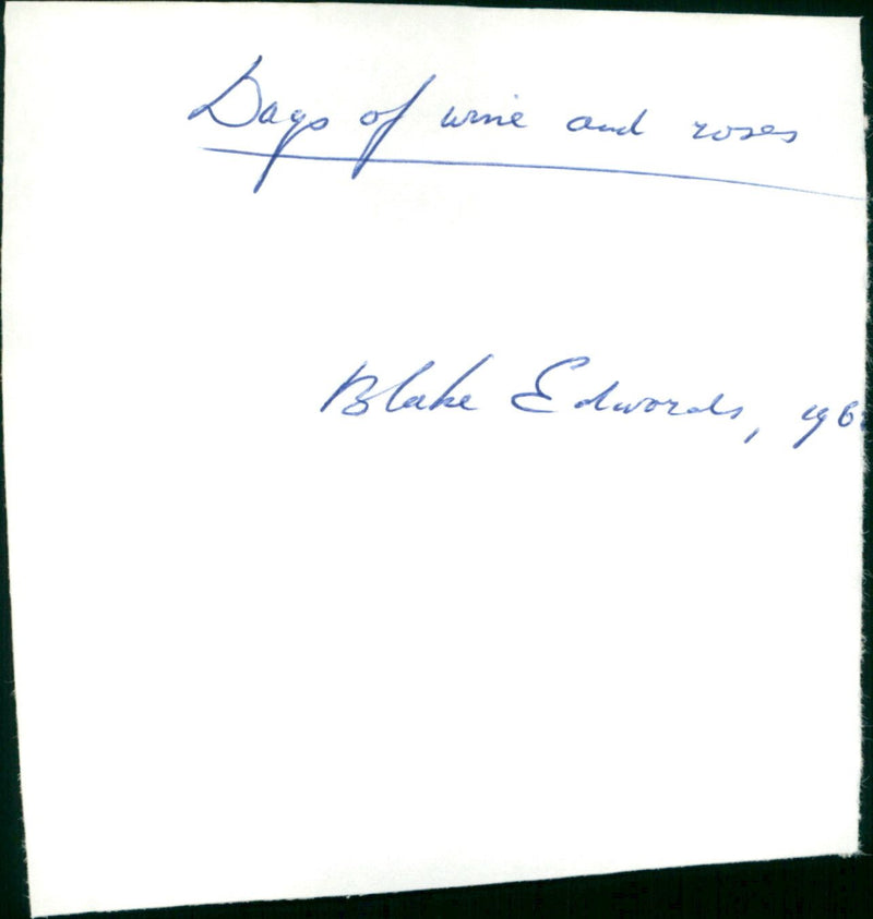 Days of Wine and Roses - Vintage Photograph