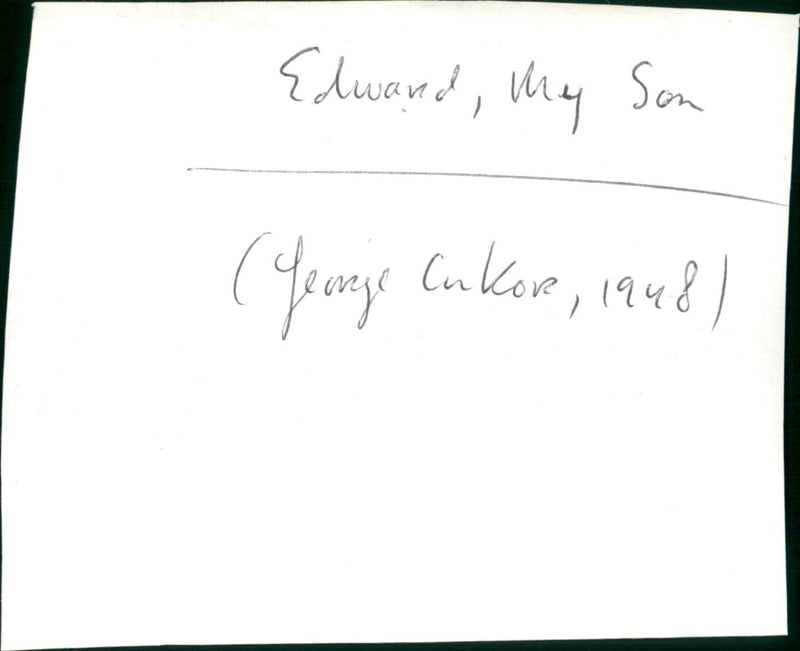 Edward, My Son - Vintage Photograph