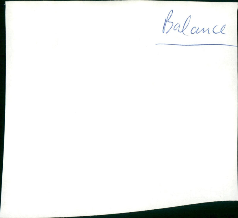 Balance - Vintage Photograph