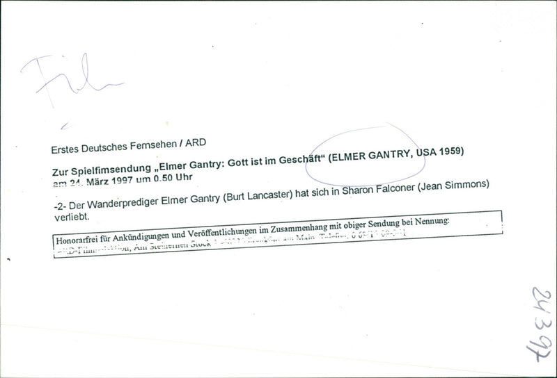 Elmer Gantry - Vintage Photograph