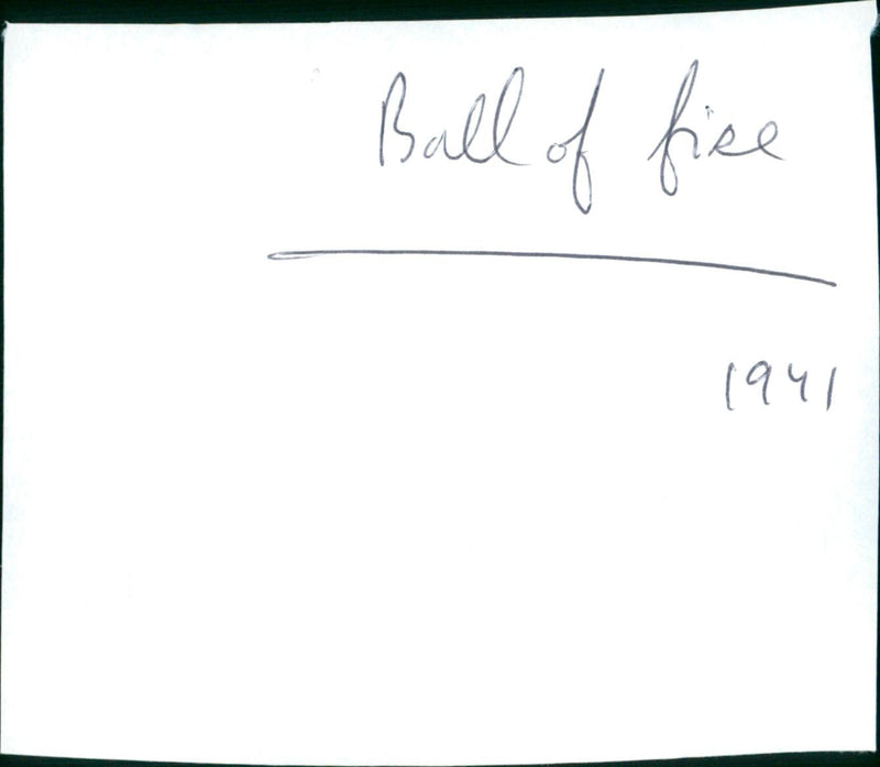Ball of Fire - Vintage Photograph
