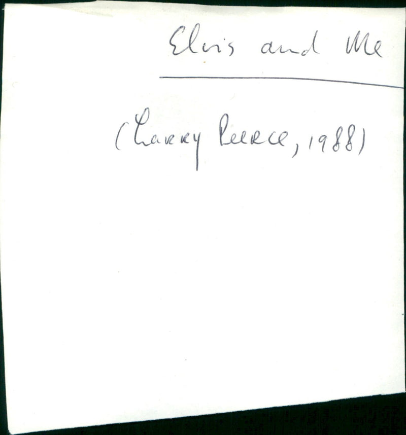 Elvis and Me - Vintage Photograph