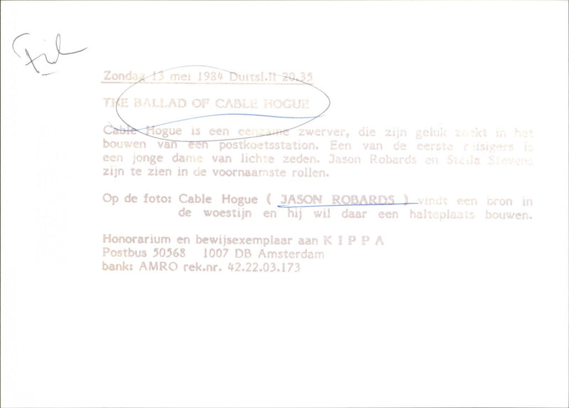 The Ballad of Cable Hogue - Vintage Photograph