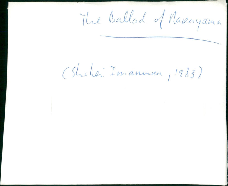 The Ballad of Narayama - Vintage Photograph