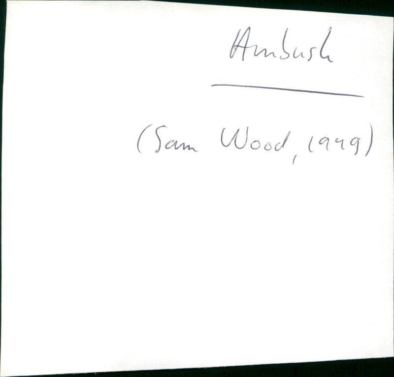 Ambush - Vintage Photograph