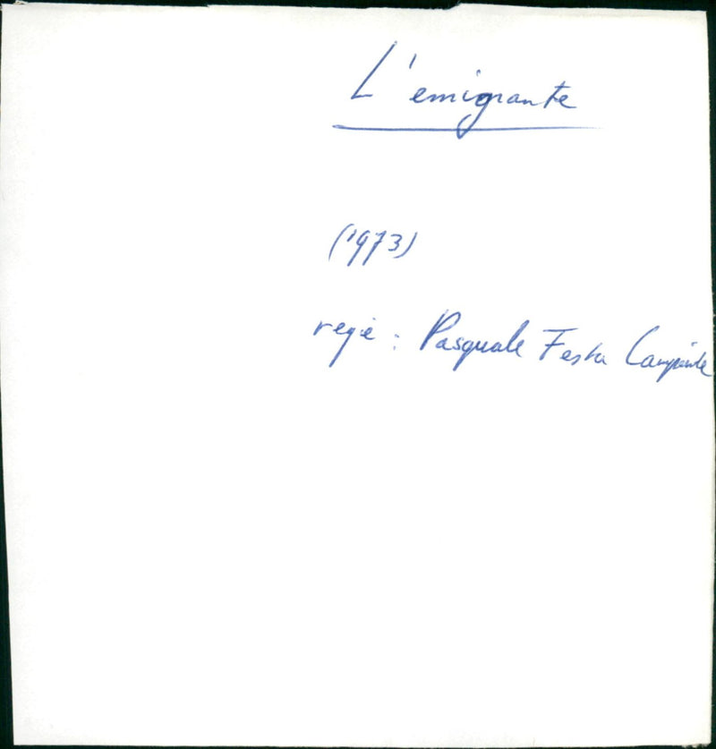 L'emigrante - Vintage Photograph