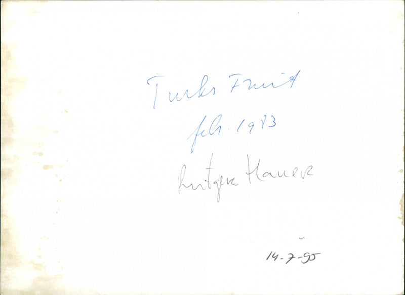 Rutger Hauer -Turks Fruit - Vintage Photograph