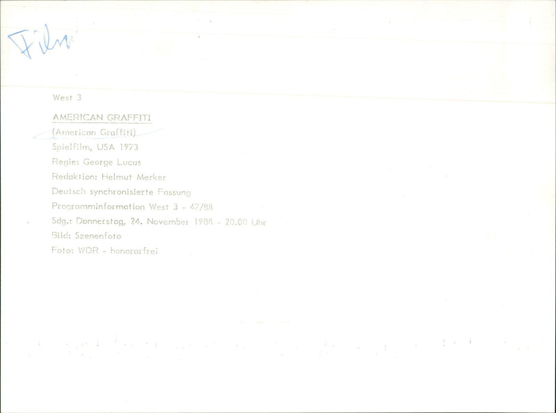 American Graffiti - Vintage Photograph