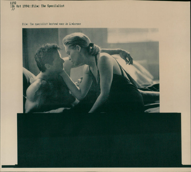 Sylvester Stallone and Sharon Stone - Vintage Photograph