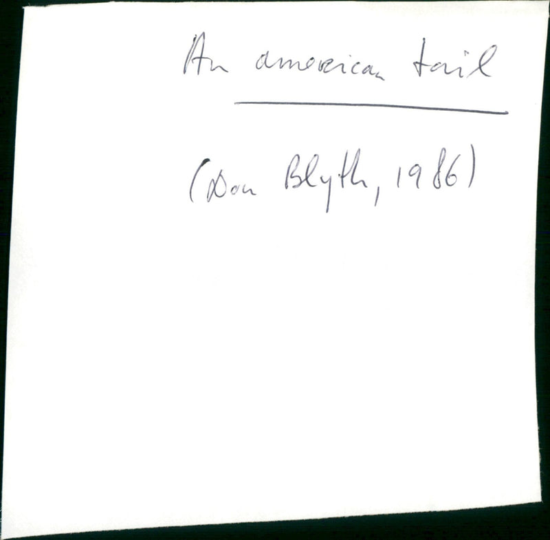 An American Tail - Vintage Photograph