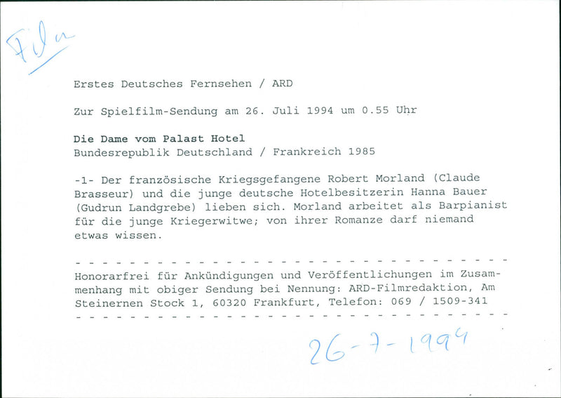 Claude Brasseur and Gudrun Landgrebe - Vintage Photograph