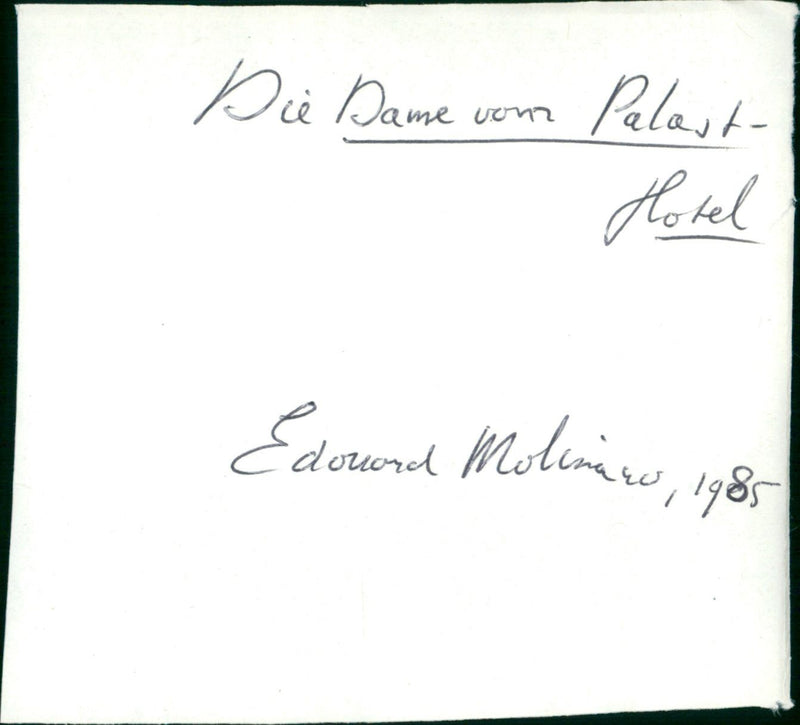 Die Dame vom Palast-Hotel - Vintage Photograph