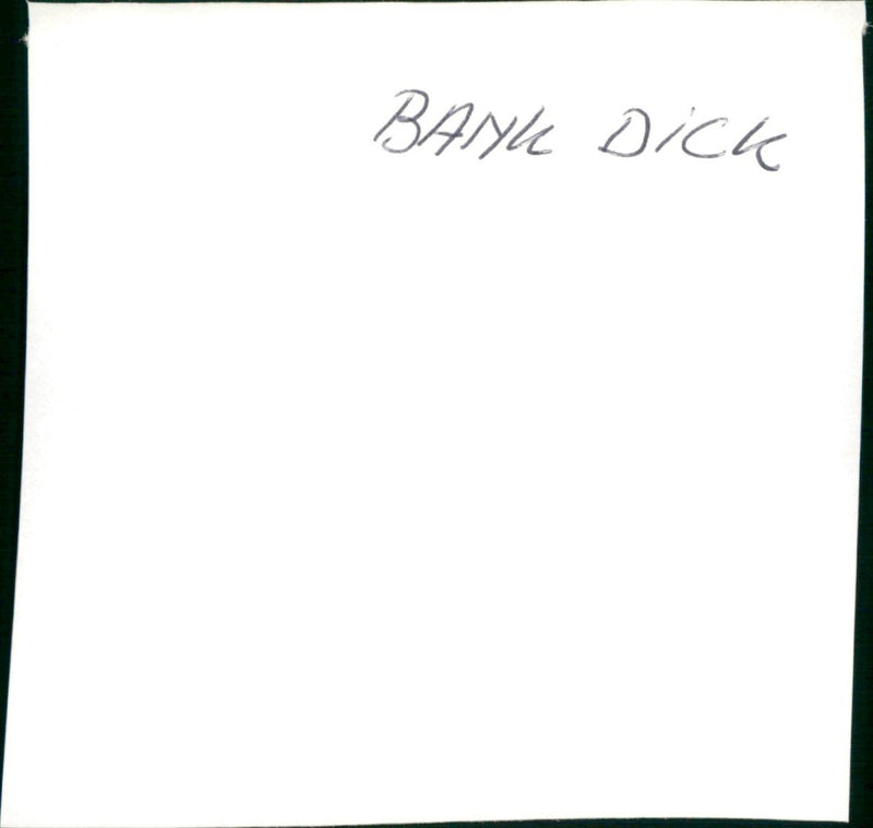 Bank Dick - Vintage Photograph